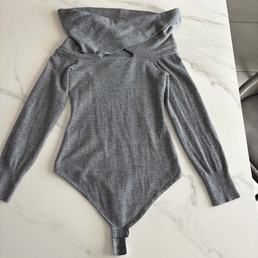 Express soft bodysuit gray size S